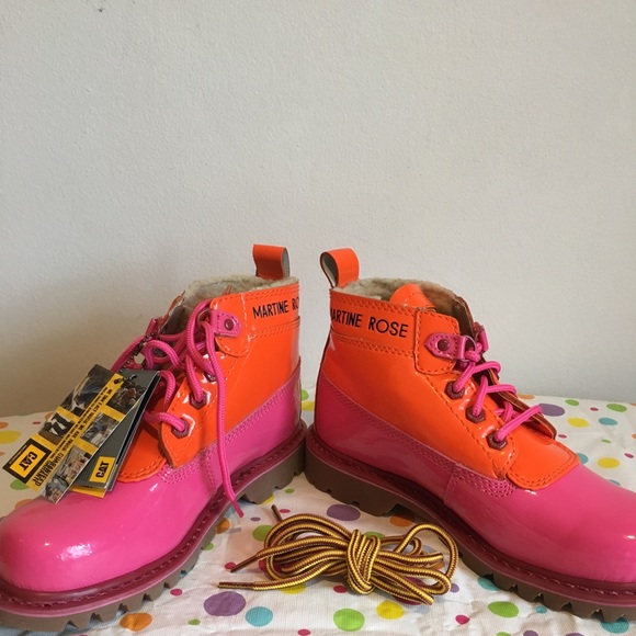 Womens Cat Alex Boots Pinkorange Size 6 